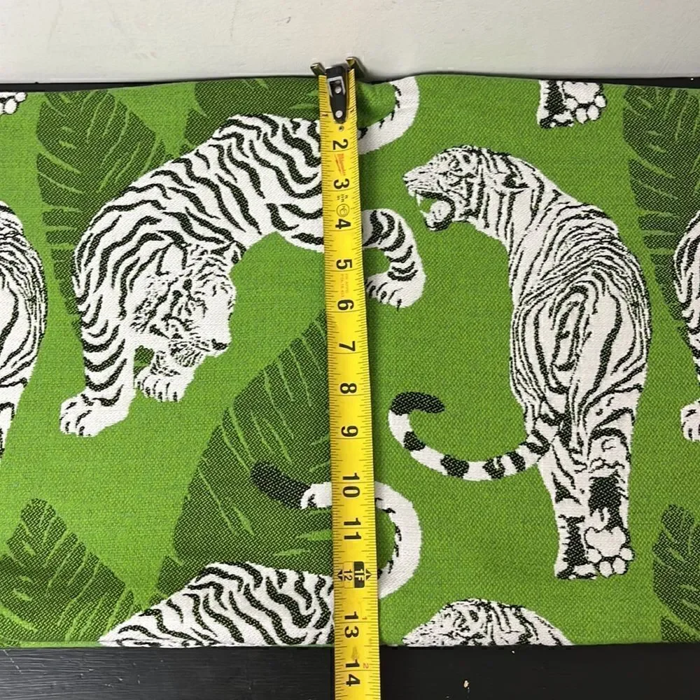 Williams Sonoma Outdoor Sunbrella Tiger Tropical Jacquard pillow case